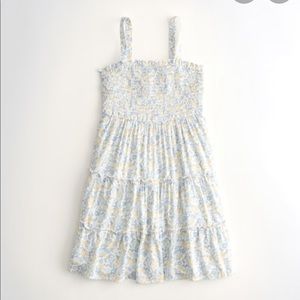 Hollister smocked tiered mini dress
